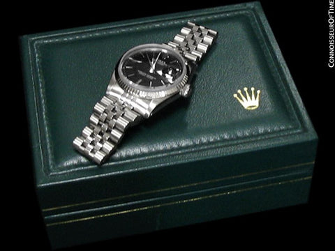 Rolex Mens Datejust, Ref. 1603 with Pie Pan Dial - Stainless Steel & 18K White Gold