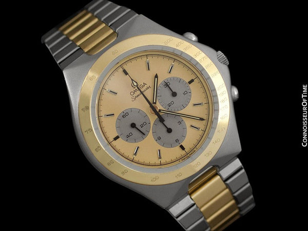 1980 Omega Speedmaster Teutonic Vintage Mens Chronograph, 145.0040 - Stainless Steel & 18K Gold