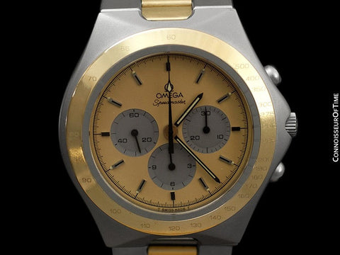1980 Omega Speedmaster Teutonic Vintage Mens Chronograph, 145.0040 - Stainless Steel & 18K Gold