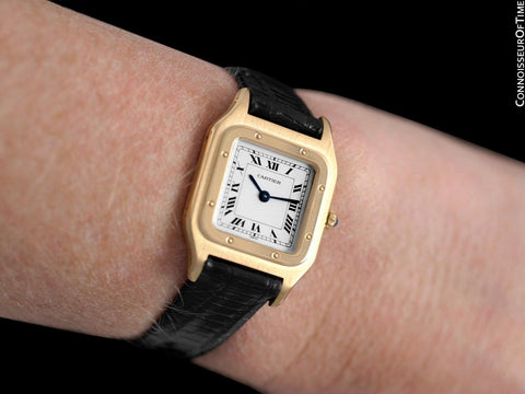 Cartier Santos Dumont Vintage Ladies Ultra Thin Watch - 18K Gold