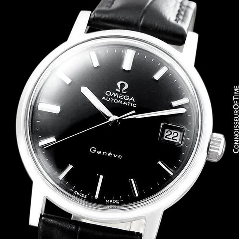 1970 Omega Geneve Vintage Mens Cal. 565 Automatic Watch with Quick-Setting Date - Stainless Steel
