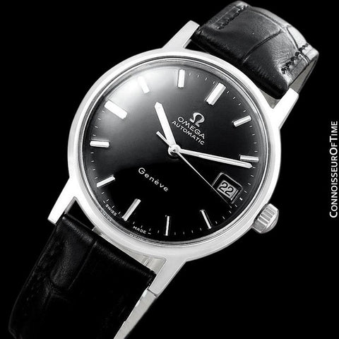 1970 Omega Geneve Vintage Mens Cal. 565 Automatic Watch with Quick-Setting Date - Stainless Steel