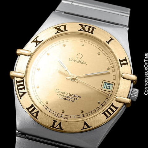 Omega Constellation Manhattan Mens Large Chronometer Watch, Automatic, Date - Stainless Steel & 18K Gold