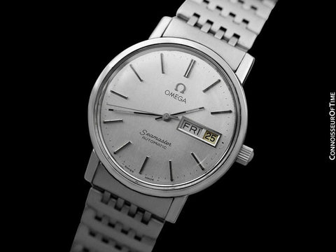 1980 Omega Seamaster Mens Watch, Automatic, Quick-Set Day & Date - Stainless Steel