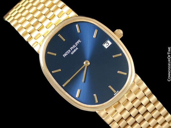 1980's Patek Philippe Ellipse Mens Bracelet Watch, Ref. 3788 - 18K Gold