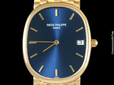 1980's Patek Philippe Ellipse Mens Bracelet Watch, Ref. 3788 - 18K Gold