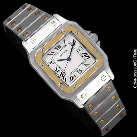 Cartier Mens Santos 2-Tone Automatic Watch - Stainless Steel & 18K Gold