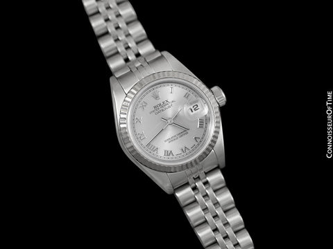 Rolex Ladies Datejust with Silver Dial, 79174, Stainless Steel & 18K White Gold - Boxes & Papers
