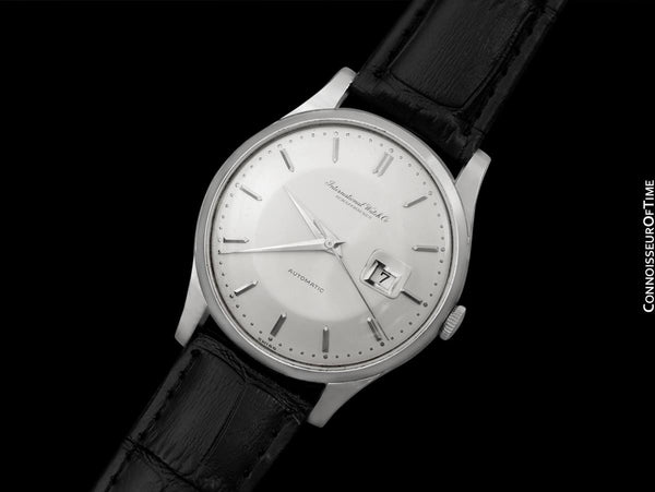 1961 IWC Vintage Mens Watch, Cal. 8531 Automatic with Date and Pie Pan Dial - Stainless Steel