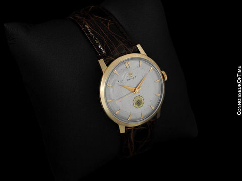 c. 1964 Rolex Vintage Mens Handwound Dress Watch, Optimists International - 14K Gold