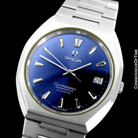 1980 Omega Constellation Chronometer Cool Vintage Accuset Mens Quartz Watch - Stainless Steel