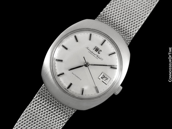 c. 1969 IWC Vintage Mens Watch, Cal. 8541 Automatic, Silver Dial with Date - Stainless Steel
