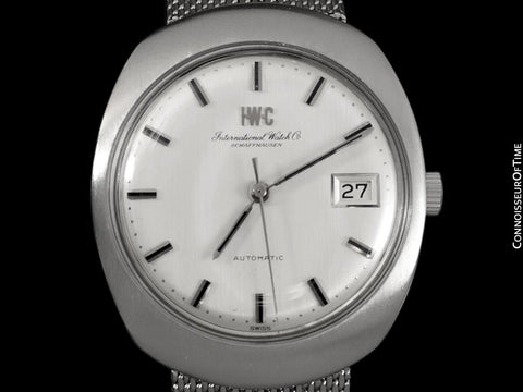 c. 1969 IWC Vintage Mens Watch, Cal. 8541 Automatic, Silver Dial with Date - Stainless Steel