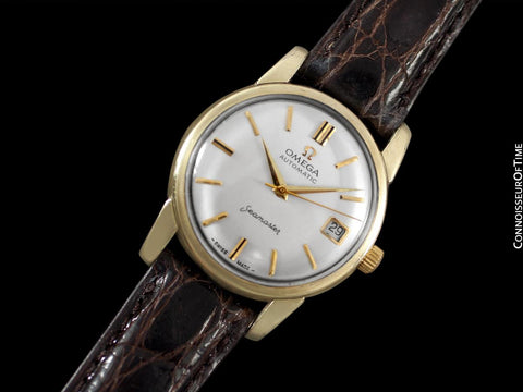 1961 Omega Seamaster Mens Vintage Watch with 562 Movement, Automatic, Date - 14K Gold & Stainless Steel