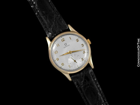 1951 Omega Vintage Mens 30T2 Based Dress Watch - 9K Solid Gold