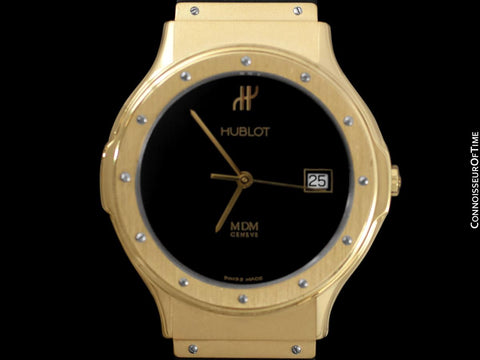 Hublot MDM Full Size 36mm Mens Watch with Papers - 18K Gold