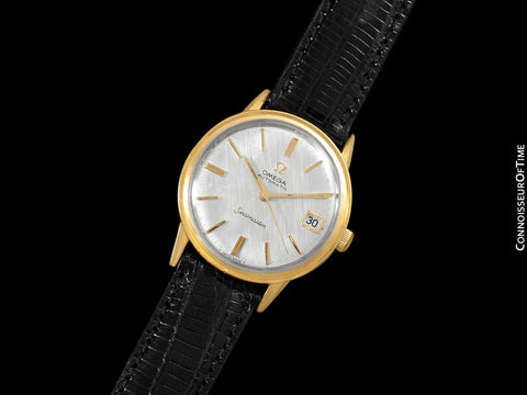 1966 Omega Seamaster Rare Cal. 560 Vintage Mens Watch, Automatic, Date - 18K Gold Plated