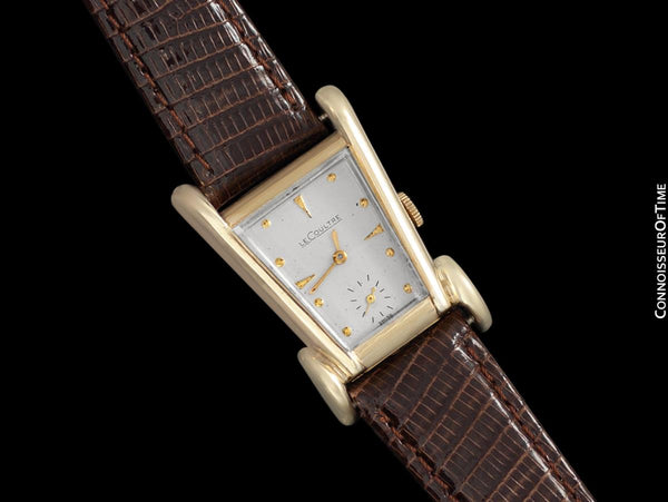 1955 Jaeger-LeCoultre Vintage Mens Watch, Rare Case, 10K Gold Filled, Grasshopper - The Aristocrat