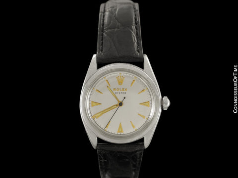 1953 Rolex Mens Vintage Oyster Precision Watch, Stainless Steel - Classic Design