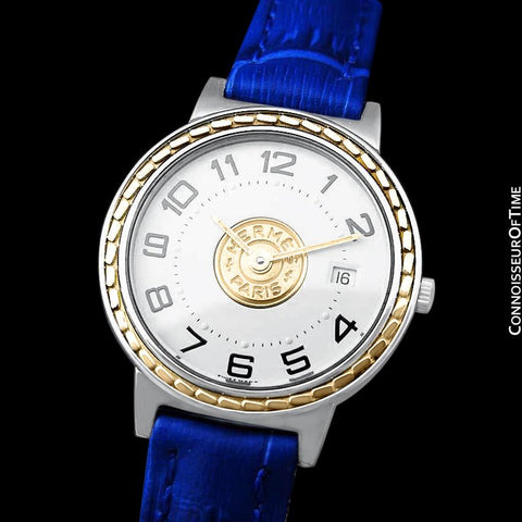 Hermes Sellier Ladies Watch - Stainless Steel & 18K Gold