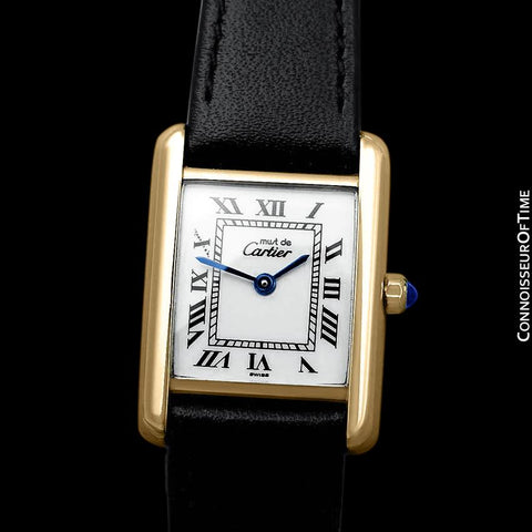 Cartier Ladies Tank Watch - Gold Vermeil, 18K Gold over Sterling Silver