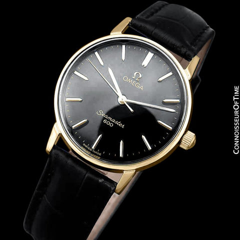 1968 Omega Seamaster 600 Vintage Mens Handwound Watch - 18K Gold Plated & Stainless Steel