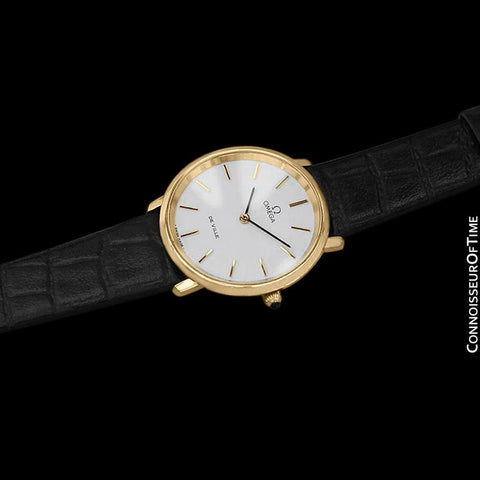 1980 Omega De Ville Vintage Mens Dress Watch - 18K Gold Plated & Stainless Steel