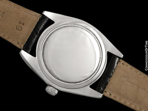 1964 Rolex Vintage Mens Oysterdate Date Watch, Navy Blue Dial - Stainless Steel