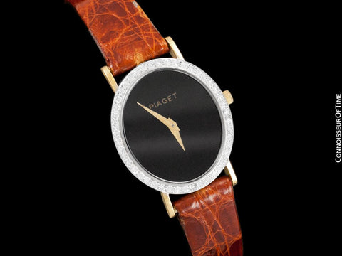Piaget Ladies Vintage Handwound Dress Watch - 18K Gold & Factory Piaget Diamonds