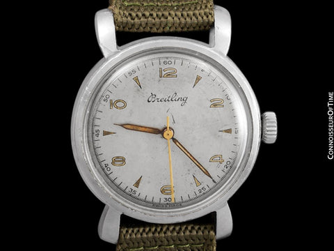 1945 Breitling Vintage Mens Waterproof Style Watch - Stainless Steel