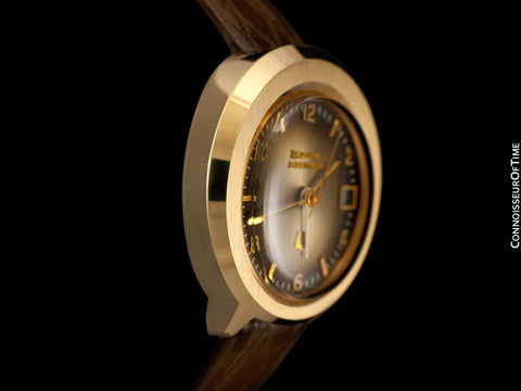 1973 Bulova Accutron Astronaut Mark II Retro Mens GMT Watch, 10K Gold-Filled - Like New-Old-Stock