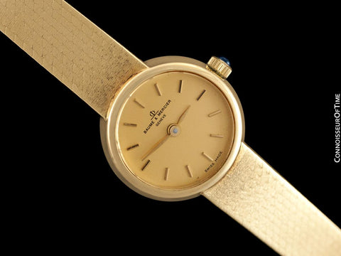 Baume & Mercier Vintage Ladies Bracelet Watch with Box & Papers - 14K Gold