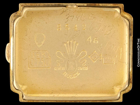 1953 Rolex Precision Vintage Pre-Cellini Ladies Watch, Ref. 8542 - 18K Gold with Rare Box & Tag