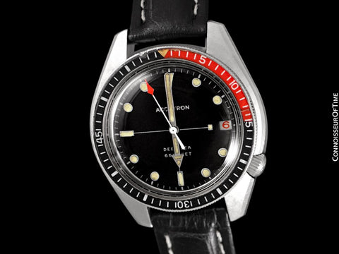 1970 Bulova Accutron Deep Sea 666 ft. Divers "Deep Six" Bakelite Coke Bezel Vintage Mens Watch - Stainless Steel