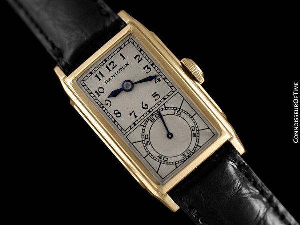 1935 Hamilton Seckron Vintage Duo Dial 14K Gold Filled Mens Watch - Doctor's Watch
