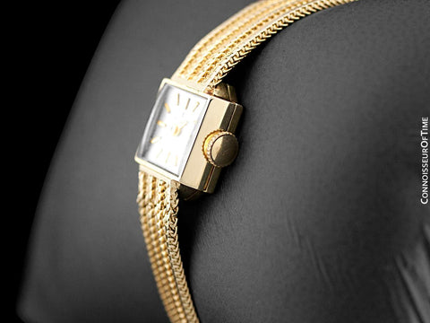 1960's Rolex Vintage Ladies Bracelet Dress Watch - 14K Gold