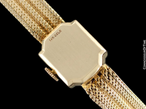 1960's Rolex Vintage Ladies Bracelet Dress Watch - 14K Gold