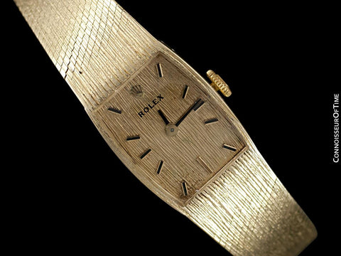 1970's Rolex Ladies Vintage Dress Bracelet Watch - 14K Gold