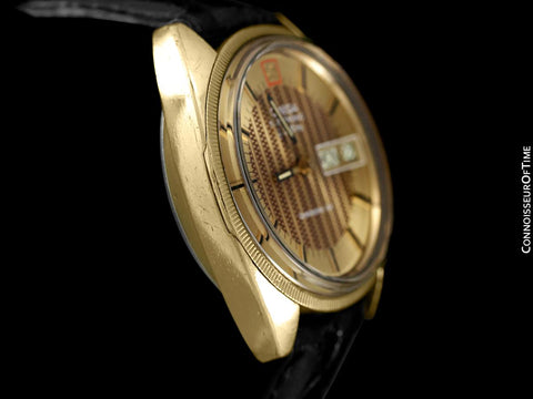 1974 Omega Electronic Chronometer f300 Hz Accutron Vintage Mens Watch - 18K Gold Plated & Stainless Steel