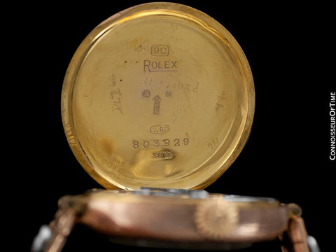1910's Rolex Ladies Vintage Art Deco Watch - 9K Rose Gold