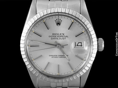 Rolex Datejust Mens Quick-Setting Watch with Silver Dial - Stainless Steel