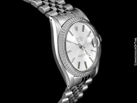 Rolex Datejust Mens Quick-Setting Watch with Silver Dial - Stainless Steel
