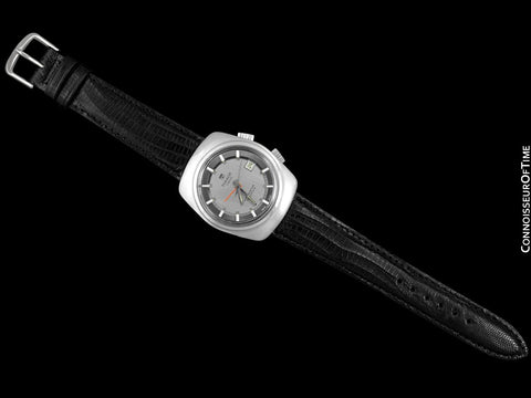 1974 Tissot Navogator Sonorous Classic Full Size Mens Alarm Reveil Watch - Stainless Steel