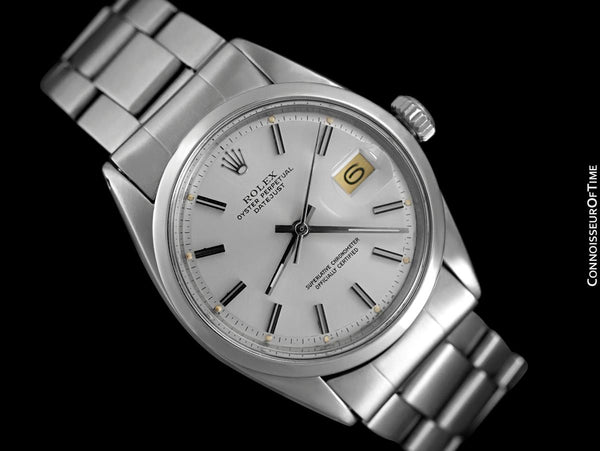 1965 Rolex Mens Vintage Datejust with Pie Pan Dial - Stainless Steel