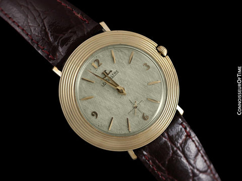 1961 Jaeger-LeCoultre Vintage Mens Modernist Full Size Dress Watch - 14K Gold