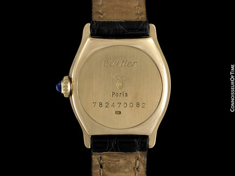 Cartier Vintage Ladies Tortue Tortoise Mechanical Watch - Solid 18K Gold