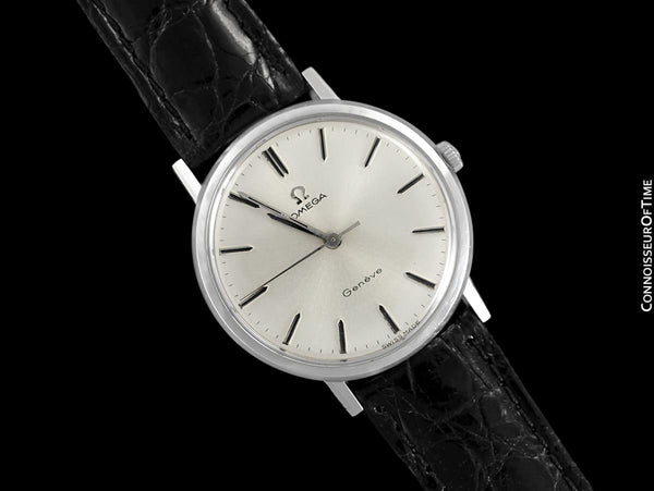 1967 Omega Geneve Vintage Mens Handwound Dress Watch - Stainless Steel