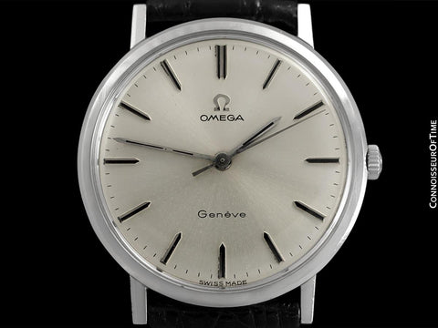 1967 Omega Geneve Vintage Mens Handwound Dress Watch - Stainless Steel