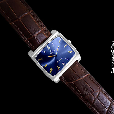 1973 Omega Geneve Vintage Mens Full Size Handwound TV Watch - Stainless Steel