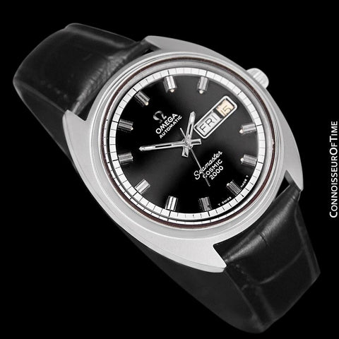 1970's Omega Seamaster Cosmic 2000 Vintage Mens Large Dive Watch, Automatic, Day Date - Stainless Steel